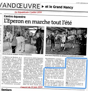 Eperon Presse juin 2014