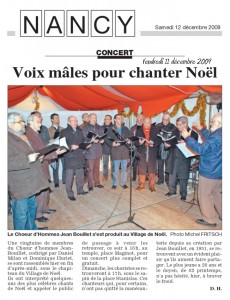 Voix males pour chanter Noel_dec 2009